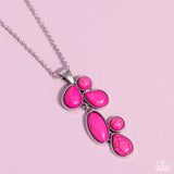 Wild Bunch Flair - Pink Necklace - Paparazzi Accessories Necklace Bedazzle Me Pretty Mobile Fashion Boutique