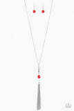 Wild Horse Wonder - Red Necklace - Paparazzi Accessories Necklace Bedazzle Me Pretty Mobile Fashion Boutique