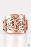 Wild Meadows - Copper Ring - Paparazzi Accessories Ring Bedazzle Me Pretty Mobile Fashion Boutique