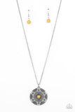 Wild Prairies - Yellow Necklace - Paparazzi Accessories Necklace Bedazzle Me Pretty Mobile Fashion Boutique