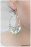 Wild Style - Green Earrings - Paparazzi Accessories Earrings Bedazzle Me Pretty Mobile Fashion Boutique