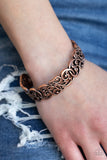 Wild Vineyards - Copper Bracelet - Paparazzi Accessories Bracelet Bedazzle Me Pretty Mobile Fashion Boutique