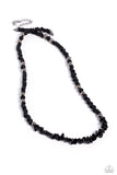 Wild Woodcutter - Black Necklace - Paparazzi Accessories Necklace Bedazzle Me Pretty Mobile Fashion Boutique