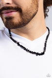Wild Woodcutter - Black Necklace - Paparazzi Accessories Necklace Bedazzle Me Pretty Mobile Fashion Boutique