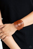 Wildflower Garden - Brown Bracelet - Paparazzi Accessories Bracelet Bedazzle Me Pretty Mobile Fashion Boutique