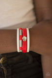 Wildflower Wanderlust - Red Bracelet - Paparazzi Accessories Bracelet Bedazzle Me Pretty Mobile Fashion Boutique