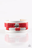 Wildflower Wanderlust - Red Bracelet - Paparazzi Accessories Bracelet Bedazzle Me Pretty Mobile Fashion Boutique
