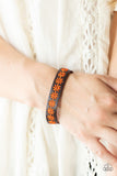Wildflower Wayfarer - Orange Bracelet - Paparazzi Accessories Bracelet Bedazzle Me Pretty Mobile Fashion Boutique