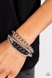Wildland Wanderer - Black Bracelet - Paparazzi Accessories Bracelet Bedazzle Me Pretty Mobile Fashion Boutique