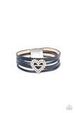 Wildly in Love - Blue Bracelet - Paparazzi Accessories Bracelet Bedazzle Me Pretty Mobile Fashion Boutique
