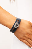 Wildly in Love - Blue Bracelet - Paparazzi Accessories Bracelet Bedazzle Me Pretty Mobile Fashion Boutique