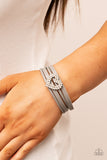 Wildly in Love - Silver Bracelet - Paparazzi Accessories Bracelet Bedazzle Me Pretty Mobile Fashion Boutique