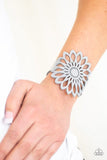 Wildly Wildflower - Silver Bracelet - Paparazzi Accessories Bracelet Bedazzle Me Pretty Mobile Fashion Boutique