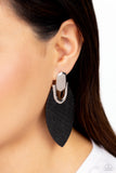 Wildly Workable - Black Post Earrings - Paparazzi Accessories Post Earrings Bedazzle Me Pretty Mobile Fashion Boutique