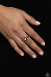 Will FLOWER - Brass Ring - Paparazzi Accessories Ring Bedazzle Me Pretty Mobile Fashion Boutique