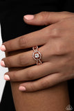 Will FLOWER - Copper Ring - Paparazzi Accessories Ring Bedazzle Me Pretty Mobile Fashion Boutique