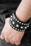 Win Your Spurs - Black Bracelet - Paparazzi Accessories Bracelet Bedazzle Me Pretty Mobile Fashion Boutique