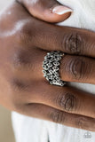 Wine and VINE - Silver Ring - Paparazzi Accessories Ring Bedazzle Me Pretty Mobile Fashion Boutique