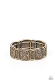 Wine Country - Brass Bracelet - Paparazzi Accessories Bracelet Bedazzle Me Pretty Mobile Fashion Boutique