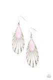 WING-A-Ding-Ding - Pink Earrings - Paparazzi Accessories Earrings Bedazzle Me Pretty Mobile Fashion Boutique