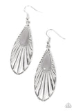WING-A-Ding-Ding - Silver Earrings - Paparazzi Accessories Earrings Bedazzle Me Pretty Mobile Fashion Boutique