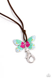 Winged Wanderer - Blue Lanyard - Paparazzi Accessories Lanyard Bedazzle Me Pretty Mobile Fashion Boutique