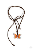 Winged Wanderer - Orange Necklace - Paparazzi Accessories Necklace Bedazzle Me Pretty Mobile Fashion Boutique