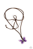 Winged Wanderer - Purple Necklace - Paparazzi Accessories Necklace Bedazzle Me Pretty Mobile Fashion Boutique
