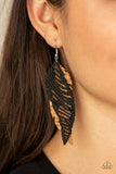 WINGING Off The Hook - Black Earrings - Paparazzi Accessories Earrings FS-Bedazzle Me Pretty Mobile Fashion Boutique