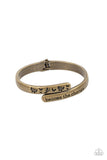 WINGS of Change - Brass Bracelet - Paparazzi Accessories Bracelet Bedazzle Me Pretty Mobile Fashion Boutique