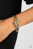 WINGS of Change - Brass Bracelet - Paparazzi Accessories Bracelet Bedazzle Me Pretty Mobile Fashion Boutique