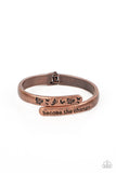 WINGS of Change - Copper Bracelet - Paparazzi Accessories Bracelet Bedazzle Me Pretty Mobile Fashion Boutique