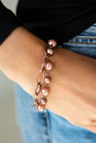 Winner Glimmer - Copper Bracelet - Paparazzi Accessories Bracelet Bedazzle Me Pretty Mobile Fashion Boutique