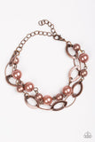 Winner Glimmer - Copper Bracelet - Paparazzi Accessories Bracelet Bedazzle Me Pretty Mobile Fashion Boutique
