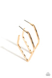 Winning Edge - Gold Earrings - Paparazzi Accessories Earrings Bedazzle Me Pretty Mobile Fashion Boutique