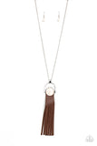 Winslow Wanderer - White Necklace - Paparazzi Accessories Necklace Bedazzle Me Pretty Mobile Fashion Boutique