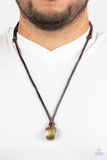 Winslow Wrangler - Brass Necklace - Paparazzi Accessories Necklace Bedazzle Me Pretty Mobile Fashion Boutique