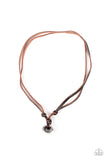 Winslow Wrangler - Brown Necklace - Paparazzi Accessories Necklace Bedazzle Me Pretty Mobile Fashion Boutique