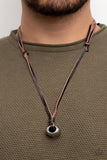 Winslow Wrangler - Brown Necklace - Paparazzi Accessories Necklace Bedazzle Me Pretty Mobile Fashion Boutique
