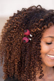 Winter Flowers - Red Hair Clip - Paparazzi Accessories Hair Clip Bedazzle Me Pretty Mobile Fashion Boutique