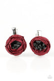 Winter Flowers - Red Hair Clip - Paparazzi Accessories Hair Clip Bedazzle Me Pretty Mobile Fashion Boutique