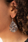 Winter Garden - Blue Earrings - Paparazzi Accessories Earrings Bedazzle Me Pretty Mobile Fashion Boutique