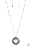 Wintry Wreath - Pink Necklace - Paparazzi Accessories Necklace Bedazzle Me Pretty Mobile Fashion Boutique