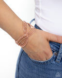 WIRE Away - Copper Bracelet - Paparazzi Accessories Bracelet Bedazzle Me Pretty Mobile Fashion Boutique