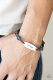 WISH This Way - Blue Bracelet - Paparazzi Accessories Bracelet Bedazzle Me Pretty Mobile Fashion Boutique