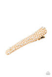 Wish You Were HAIR - Gold Hair Clip - Paparazzi Accessories Hair Clip Bedazzle Me Pretty Mobile Fashion Boutique
