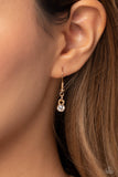 Wishing Well Whimsy - Gold Necklace - Paparazzi Accessories Necklace Bedazzle Me Pretty Mobile Fashion Boutique