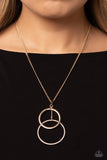 Wishing Well Whimsy - Gold Necklace - Paparazzi Accessories Necklace Bedazzle Me Pretty Mobile Fashion Boutique