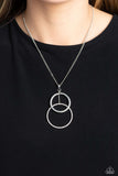 Wishing Well Whimsy - White Necklace - Paparazzi Accessories Necklace Bedazzle Me Pretty Mobile Fashion Boutique