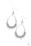 Wishing Well Wonder - White Earrings - Paparazzi Accessories Earrings Bedazzle Me Pretty Mobile Fashion Boutique